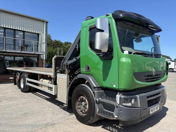 Renault Premium Lander 430 DXi 6x2 Flatbed C/W Hiab